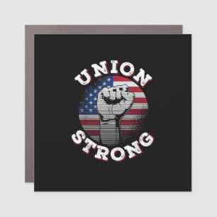 Union Strong Labor Day Car Magnet
