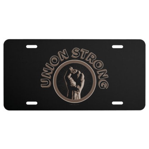 Union Strong License Plate