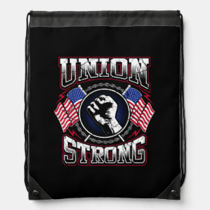 Union Strong Pro - Union Worker Labor Protest Drawstring Bag