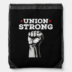 Union Strong Pro Union Worker Labor Union Workers  Drawstring Bag