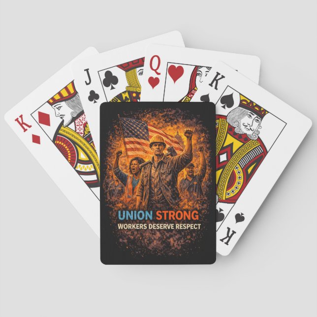 Union Strong Rising Poker Cards (Back)