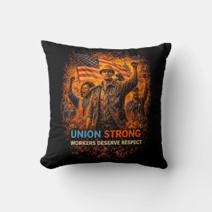 Union Strong Rising Throw Pillow