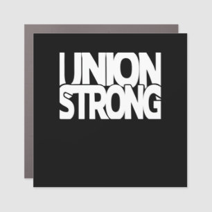 Union Strong - White Txt Classic Car Magnet