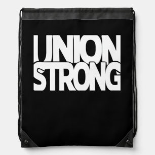 Union Strong - White Txt Classic Drawstring Bag