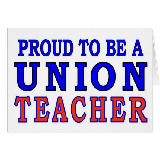 UNION TEACHER CARDS (Front Horizontal)