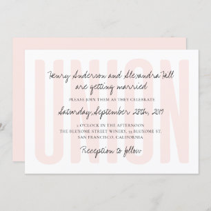 Union Wedding Invitation // Blush