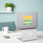 Union Weekends Sticker (Laptop On Desk)