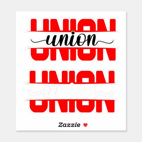 Union Within Union Red Sticker