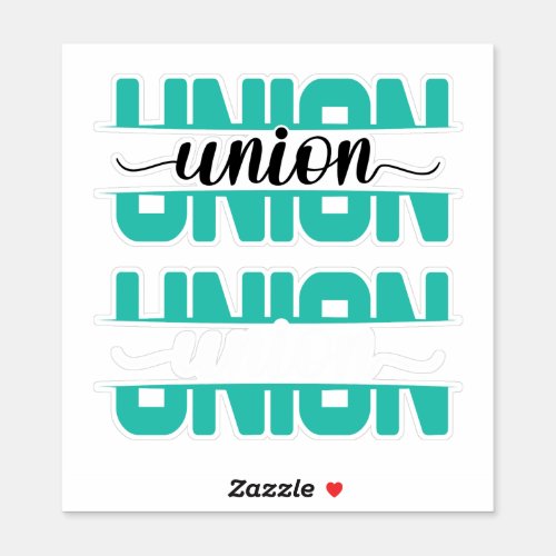 Union Within Union Teal Sticker