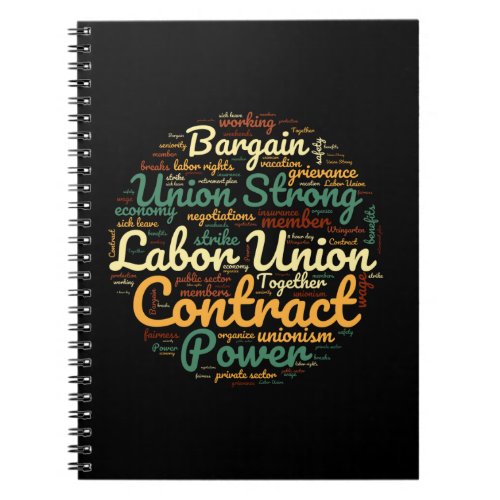 Union Word Cloud Circle Notebook