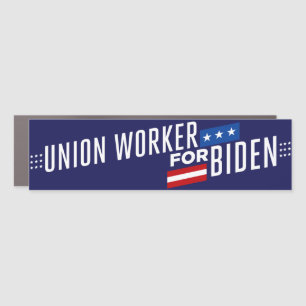 Union Worker for Biden 2024 Bumper Car Magnet