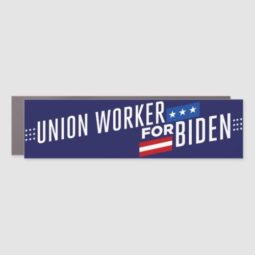 Union Worker for Biden 2024 Bumper Car Magnet