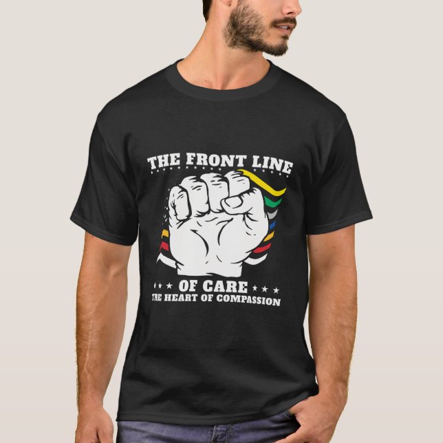 Union Worker Us First Responders Flag Labor Day T-Shirt (Front)
