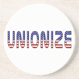 Unionize in USA Flag Colors Coaster