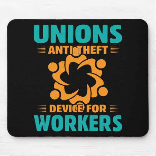 Unions Anti Theft Device for Workers Mouse Pad