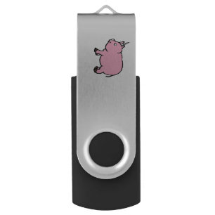 Unipig,  Pink Pig,16 GB, Black USB Flash Drive