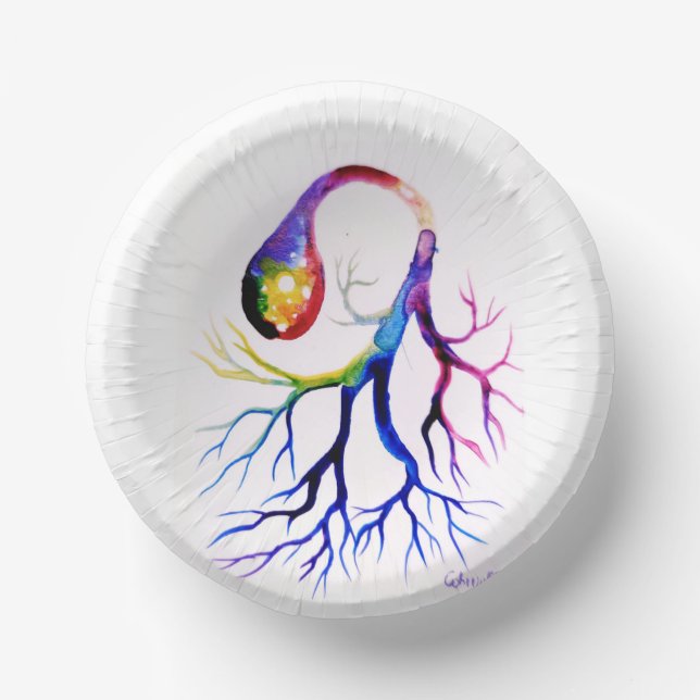 Unipolar neuron paper bowls (Front)