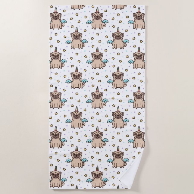 Unipug Pattern Beach Towel (Front)