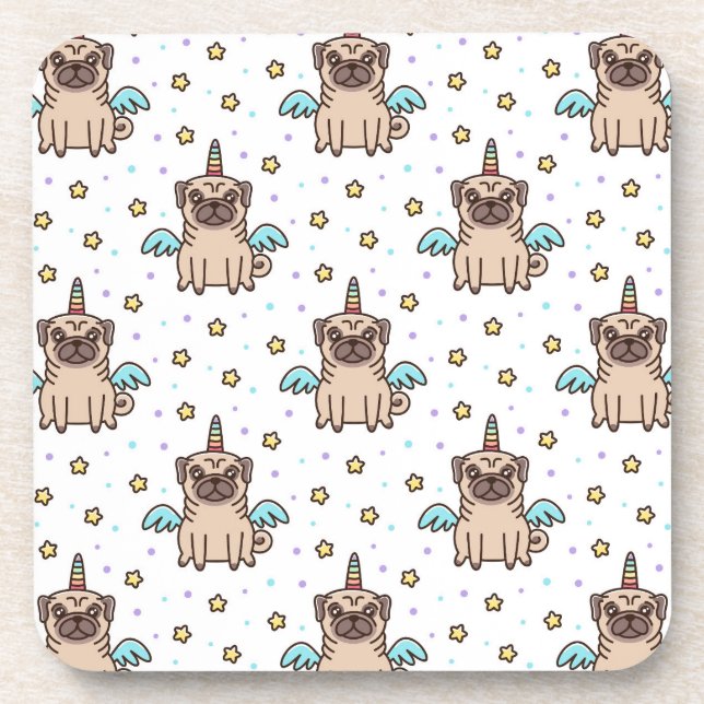 Unipug Pattern Beverage Coaster (Front)