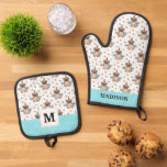 Unipug Pattern Oven Mitt &amp; Pot Holder Set
