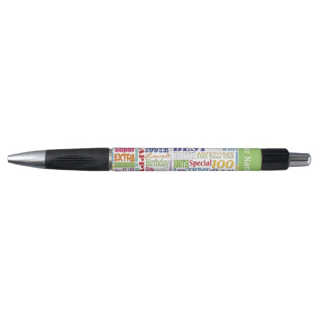 Unique 100th Birthday Party Personalized Gifts Pen (Front)