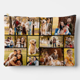 Unique 12 Photo Collage Minimalist Simple Accessory Pouch