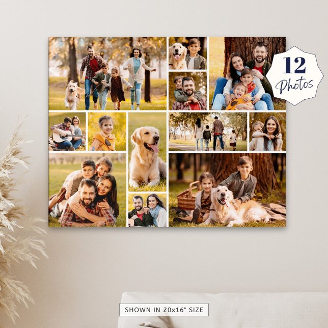 Unique 12 Photo Collage Minimalist Simple Acrylic Print (Creator Uploaded)