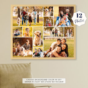 Unique 12 Photo Collage Minimalist Simple Photo Print