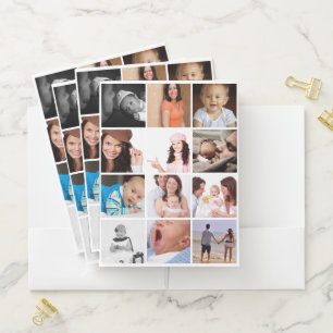Unique 12 Photo Personalized Pocket Folder