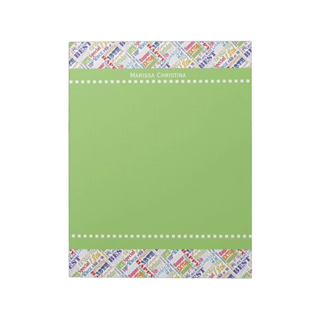 Unique 18th Birthday Party Personalized Gifts Notepad (Rotated)