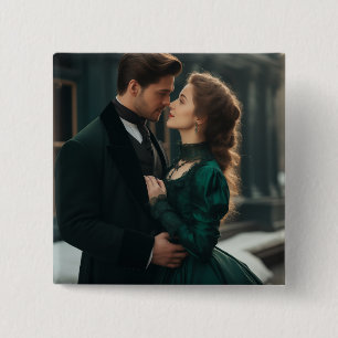 Unique 2 Square Button with Your Picture