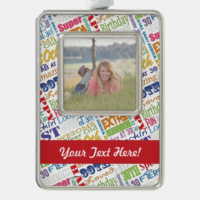 Unique 30th Birthday Party Personalized Gifts Christmas Ornament (Front)