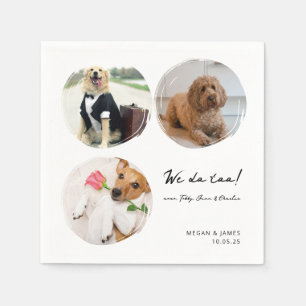 Unique 3 Photos We Do Too Pet Cat Dog Wedding  Napkins
