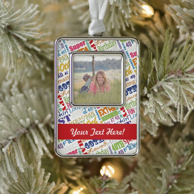 Unique 40th Birthday Party Personalized Gifts Christmas Ornament (Tree)