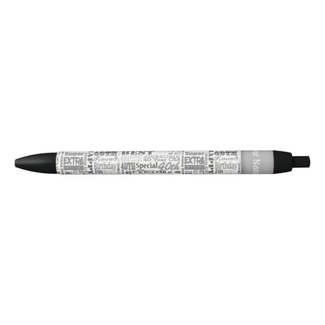 Unique 40th Birthday Party Personalized Gifts Pen (Front)