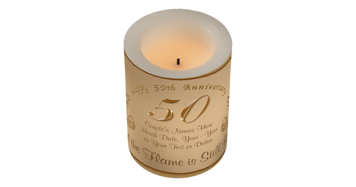 Unique 50th Anniversary Gift Ideas, LED Candles | Zazzle.com
