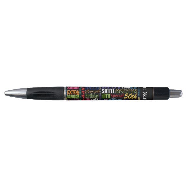Unique 50th Birthday Party Personalized Gifts Pen (Front)