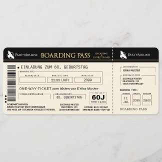 Unique 60th birthday invitation card