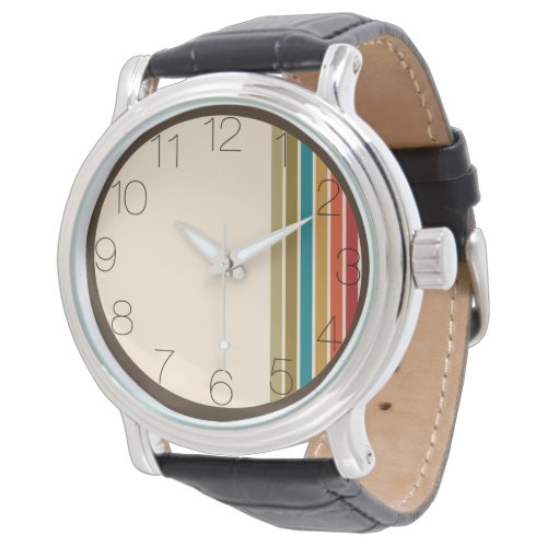 Unique 70s Coloured Stripe  Watch