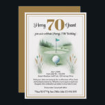 Unique 70th Birthday Invitations - Golf Theme<br><div class="desc">Make his 70th birthday unforgettable with golf-themed invitations. Perfect for any golf enthusiast's celebration. Cheers to 70 years!</div>