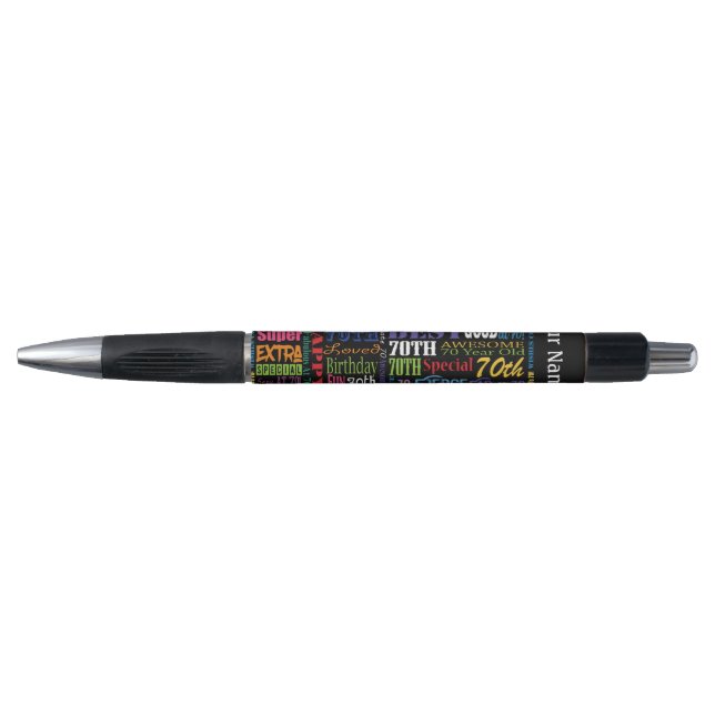 Unique 70th Birthday Party Personalized Gifts Pen (Front)