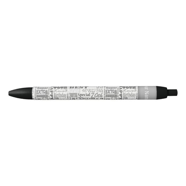 Unique 70th Birthday Party Personalized Gifts Pen (Front)