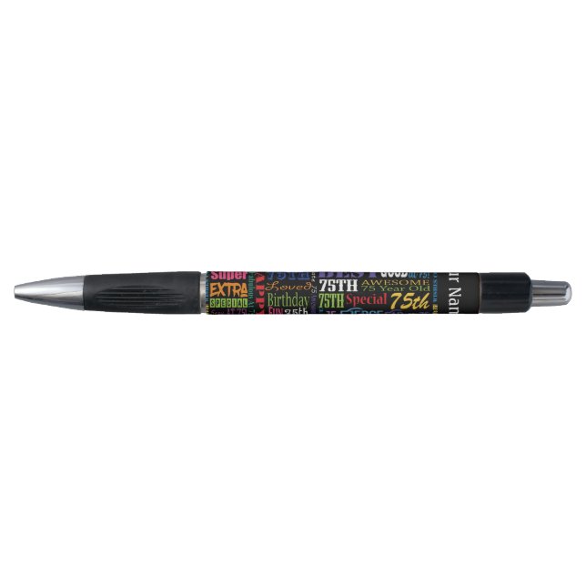 Unique 75th Birthday Party Personalized Gifts Pen (Front)