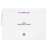 Unique - A Rose Like No Other - Subtle Love Cards (Back Horizontal)