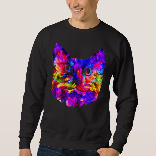 Unique About Color Cat Pn Sweatshirt (Front)