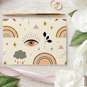Unique Abstract Bohemian Boho Rustic Envelope