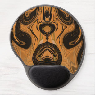 Unique Abstract Brown Gel Mousepad