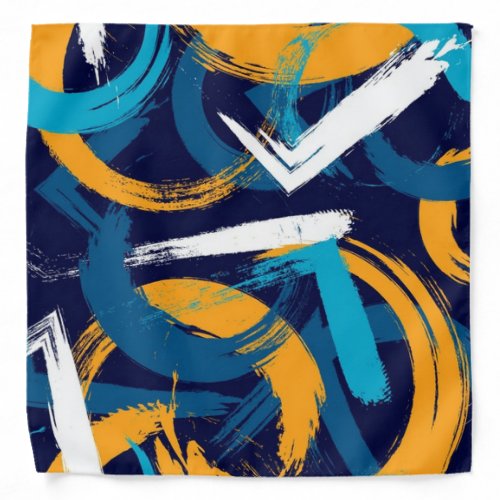 Unique Abstract Brushstroke Patters Bandana