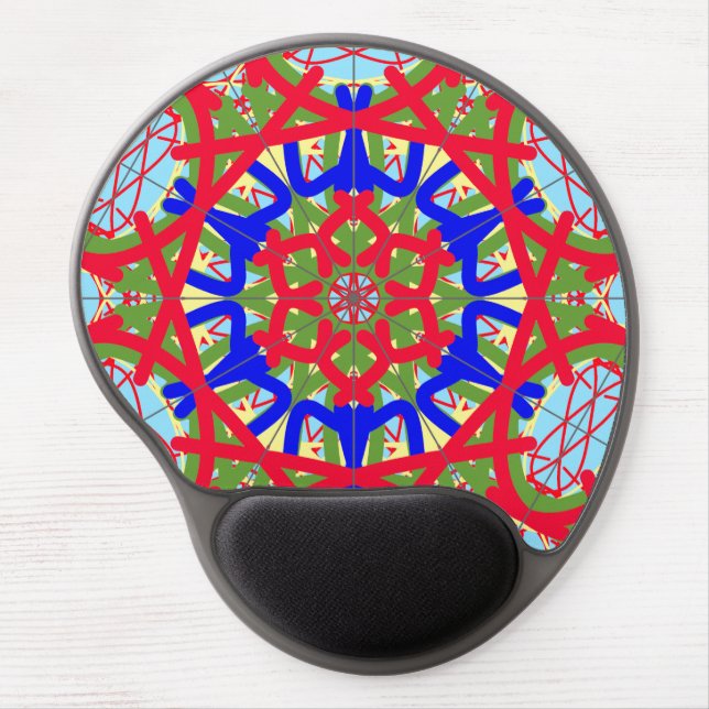 Unique Abstract Colorful Gel Mousepad (Front)