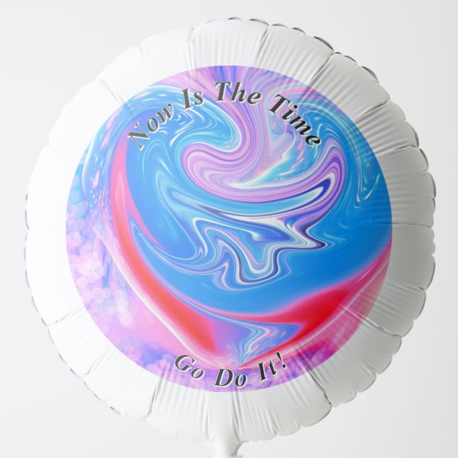 Unique Abstract Colorful Liquified  Balloon (Front)